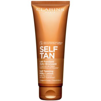 Clarins Self Tan Milky Lotion lotiune autobronzanta corp si fata - imagine 2